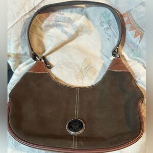 Dooney & Bourke half moon hobo suede purse